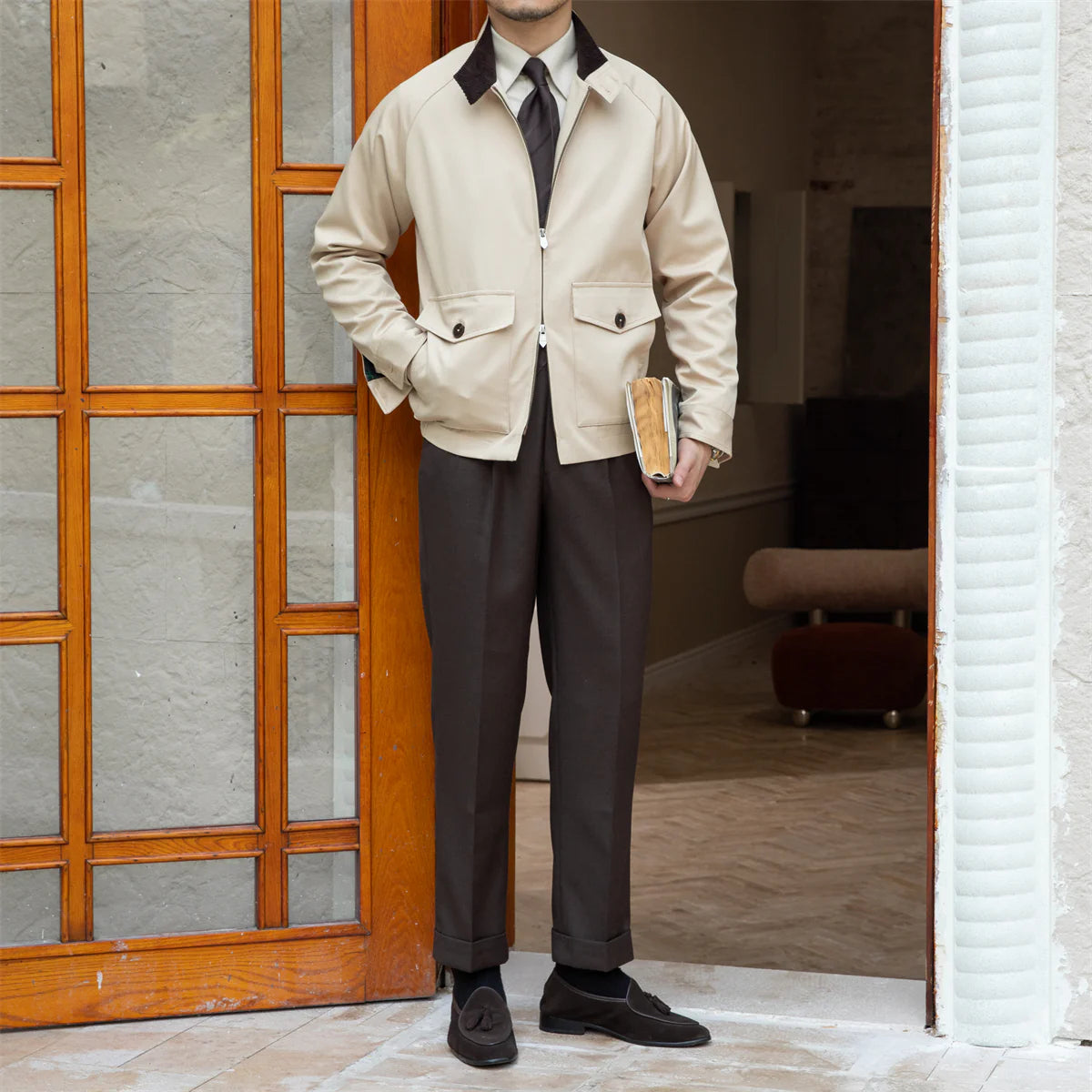 OXFORD CLUB CORDURAY COLLAR JACKET