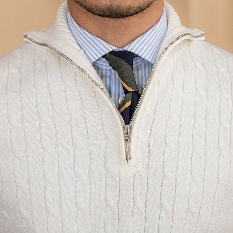 SARTO LINE KNIT HALF ZIP SWEATER