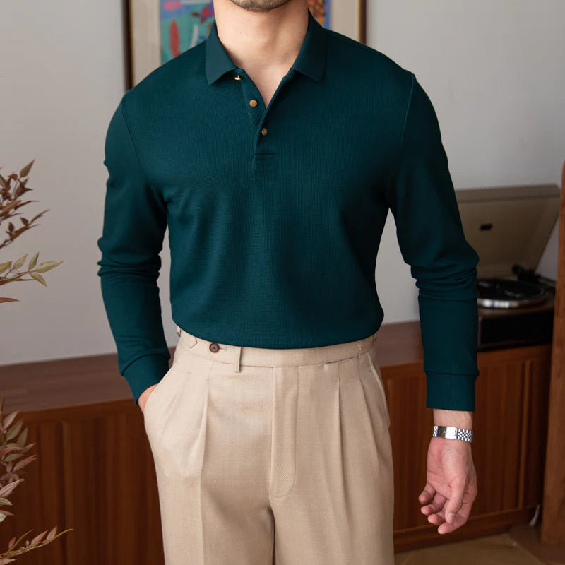 EVERYDAY KNIT LONG SLEEVE POLO