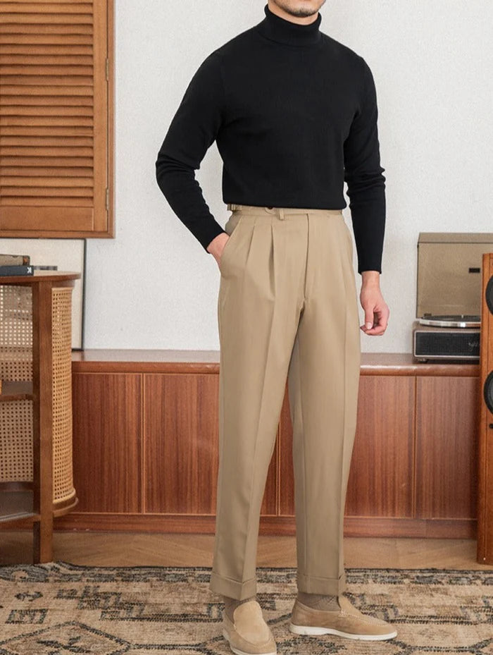 AMIR SLIM FIT WOOL TURTLENECK