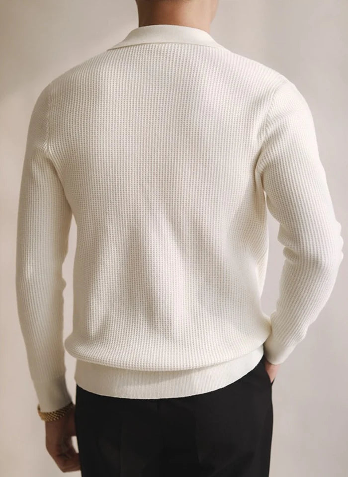 ASTOR KNIT LONG SLEEVE POLO