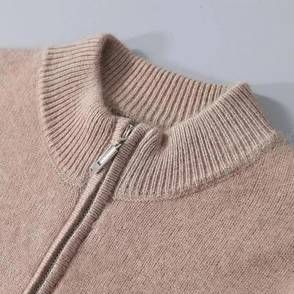 BELGRAVIA 100% CASHMERE ZIP UP
