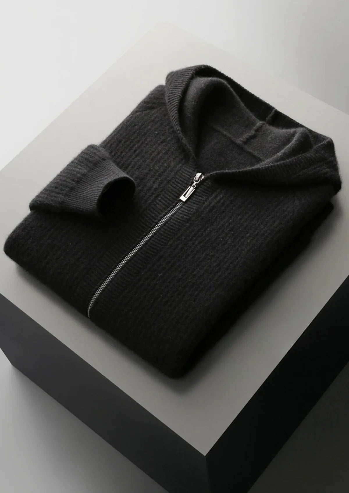 NOTTING WOOL RIBBED HOODIE
