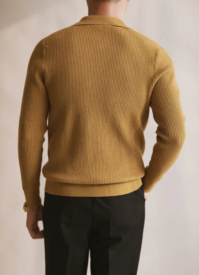 ASTOR KNIT LONG SLEEVE POLO
