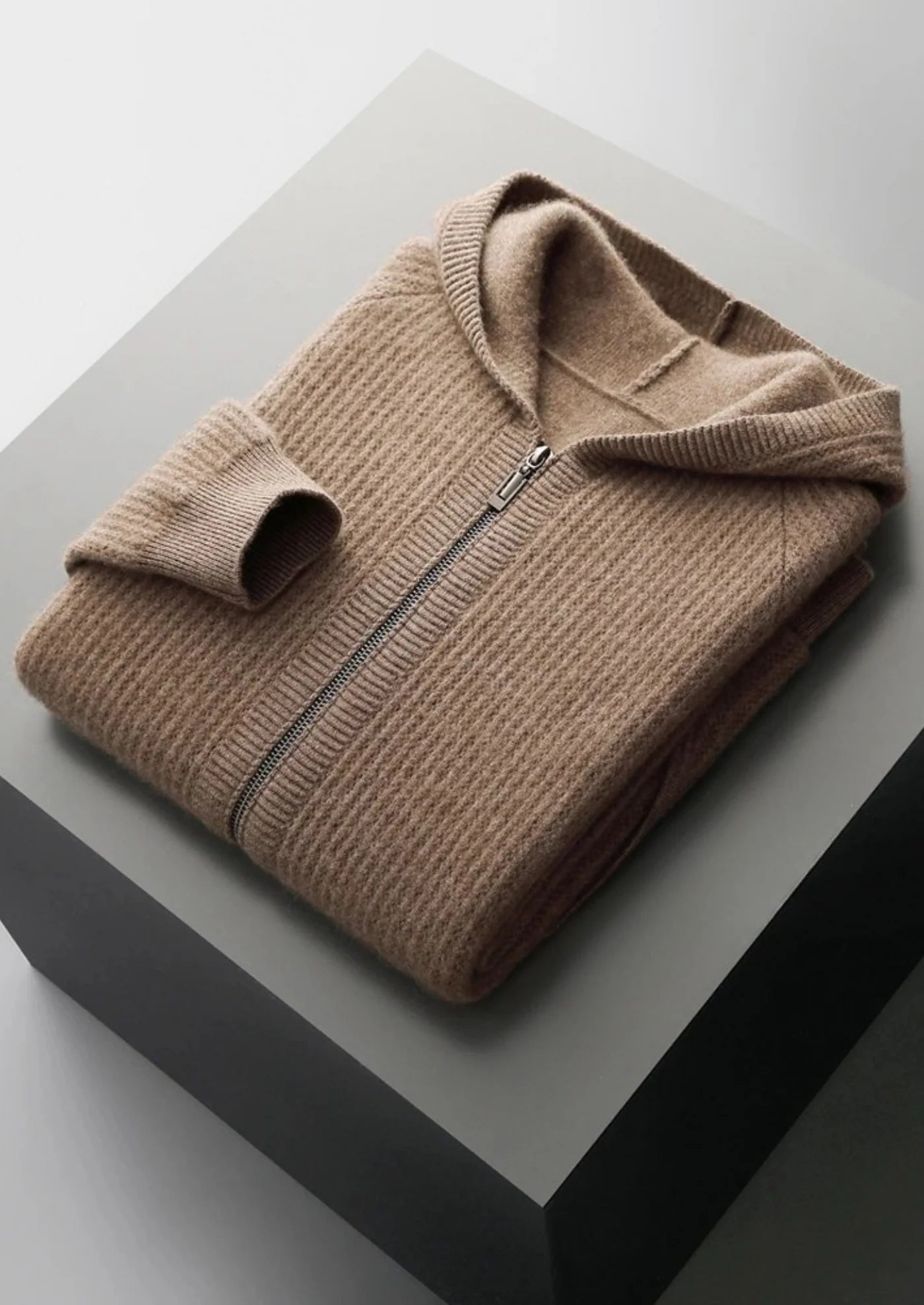 NOTTING WOOL RIBBED HOODIE