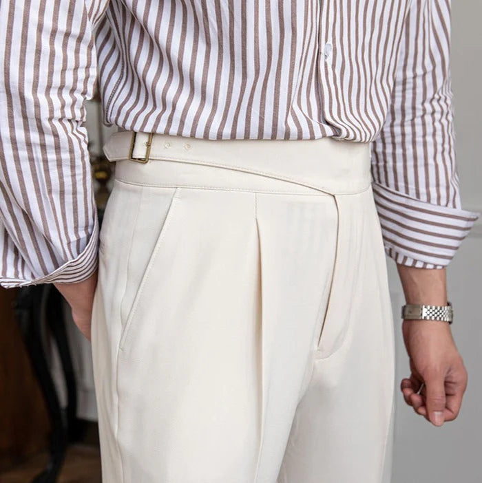 DERMONT HERITAGE PLEATED TROUSERS