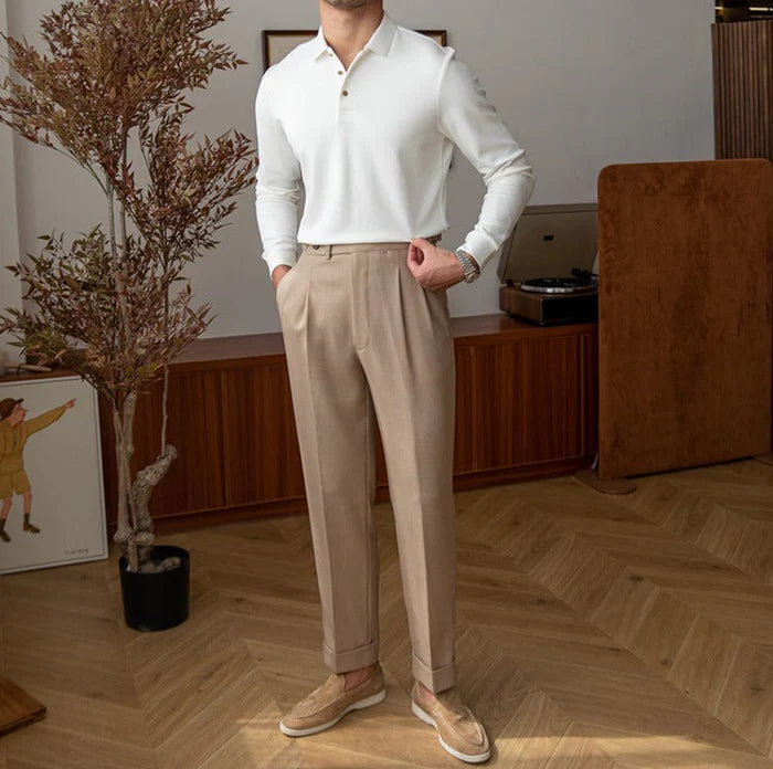 EVERYDAY KNIT LONG SLEEVE POLO