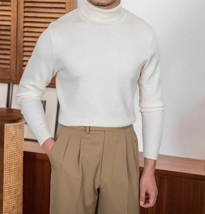 AMIR SLIM FIT WOOL TURTLENECK