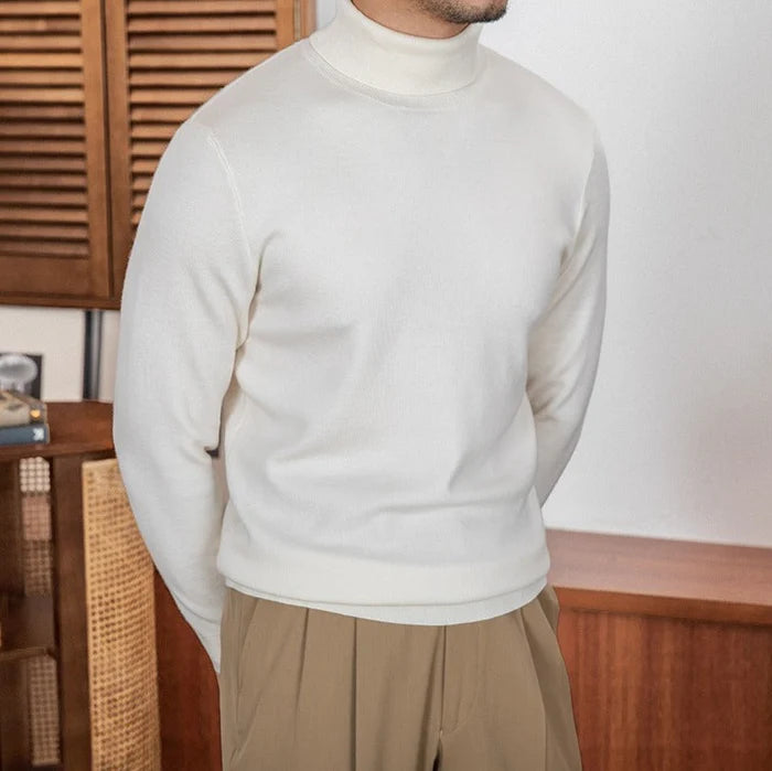 AMIR SLIM FIT WOOL TURTLENECK