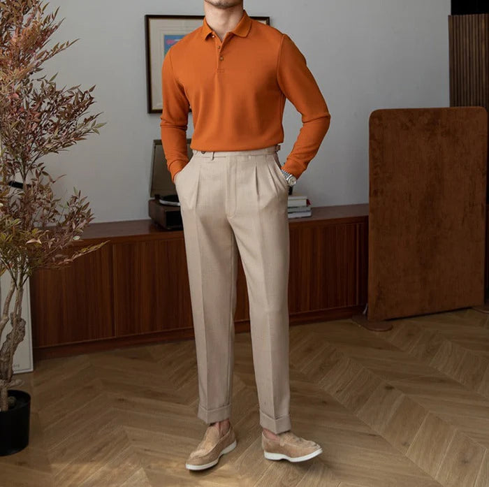 EVERYDAY KNIT LONG SLEEVE POLO