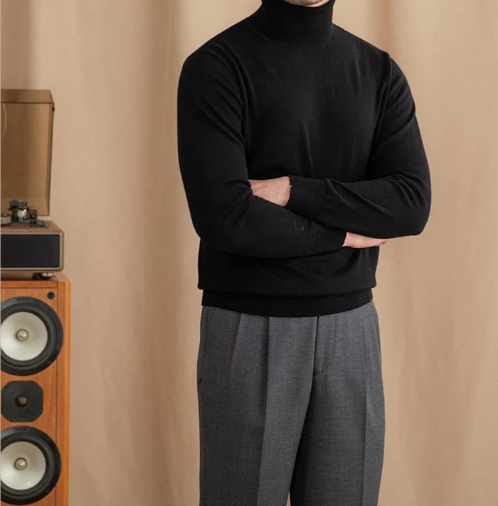 LUSSO WOOL BLEND TURTLENECK