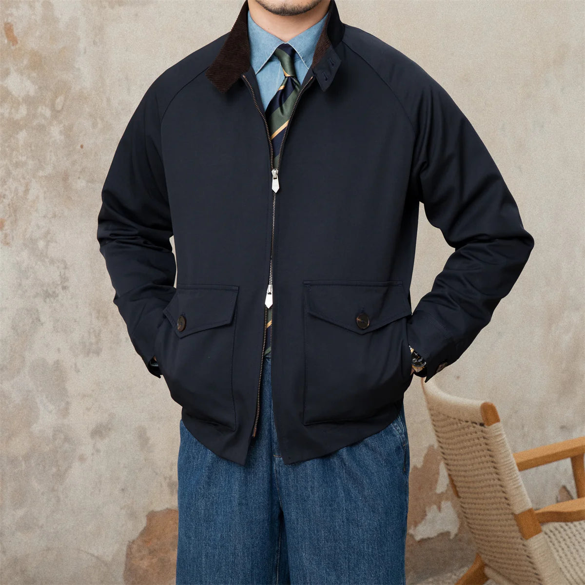 OXFORD CLUB CORDURAY COLLAR JACKET