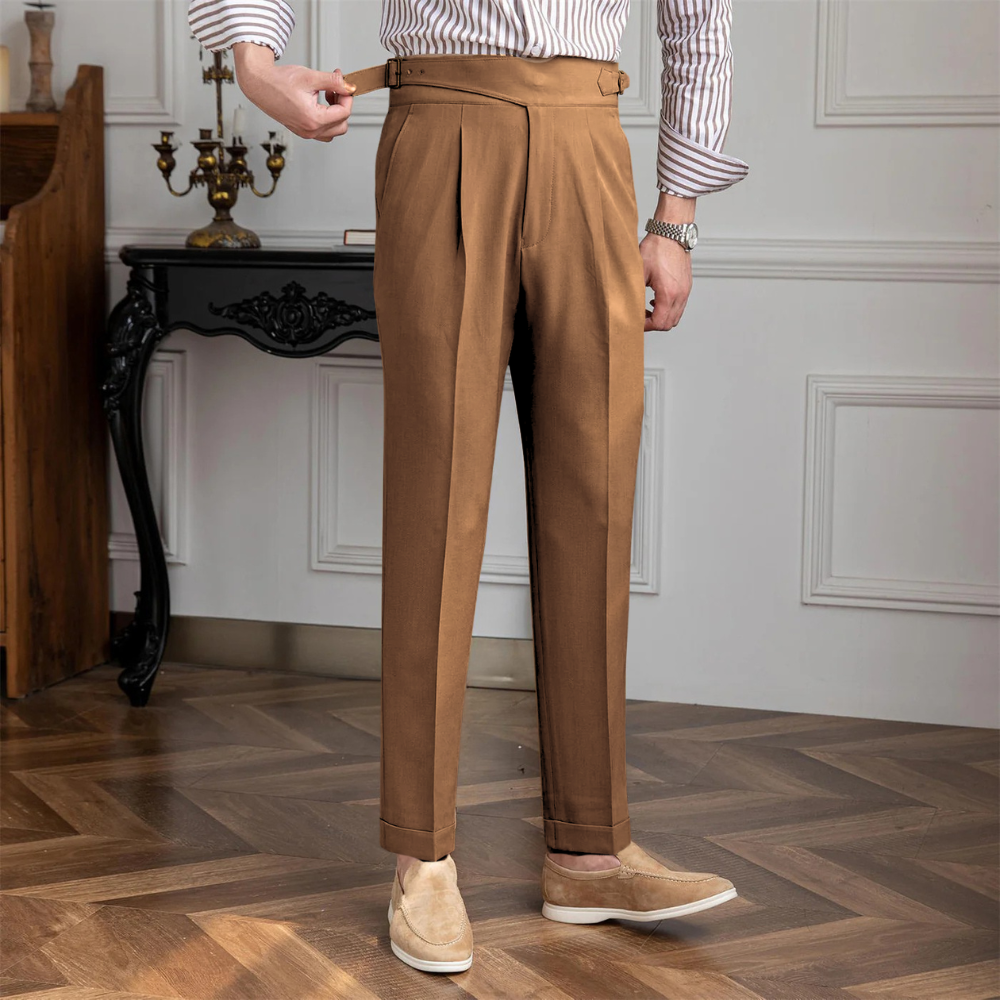 DERMONT HERITAGE PLEATED TROUSERS