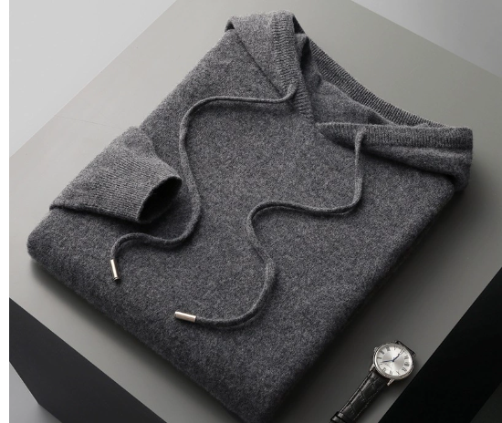 CORTONA LUX 100% CASHMERE HOODED SWEATER