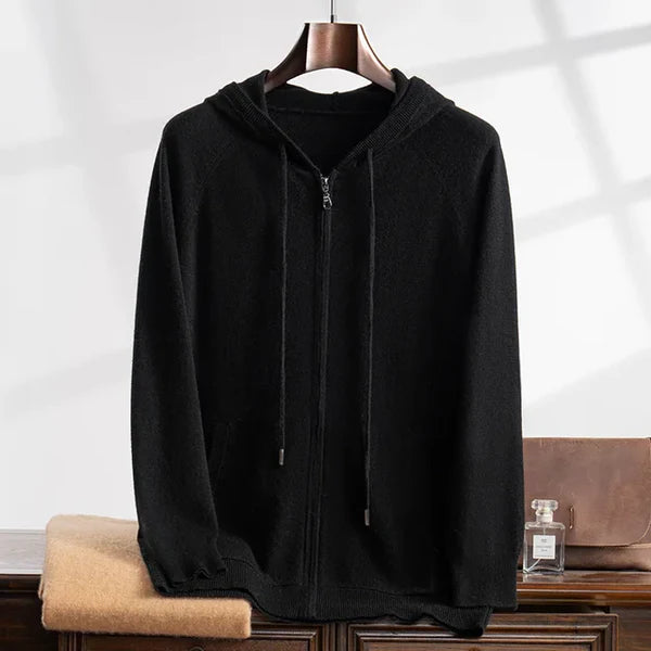 ZERMATT 100% CASHMERE ZIP HODDED