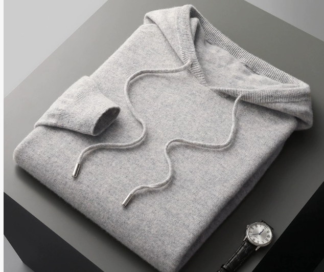 CORTONA LUX 100% CASHMERE HOODED SWEATER