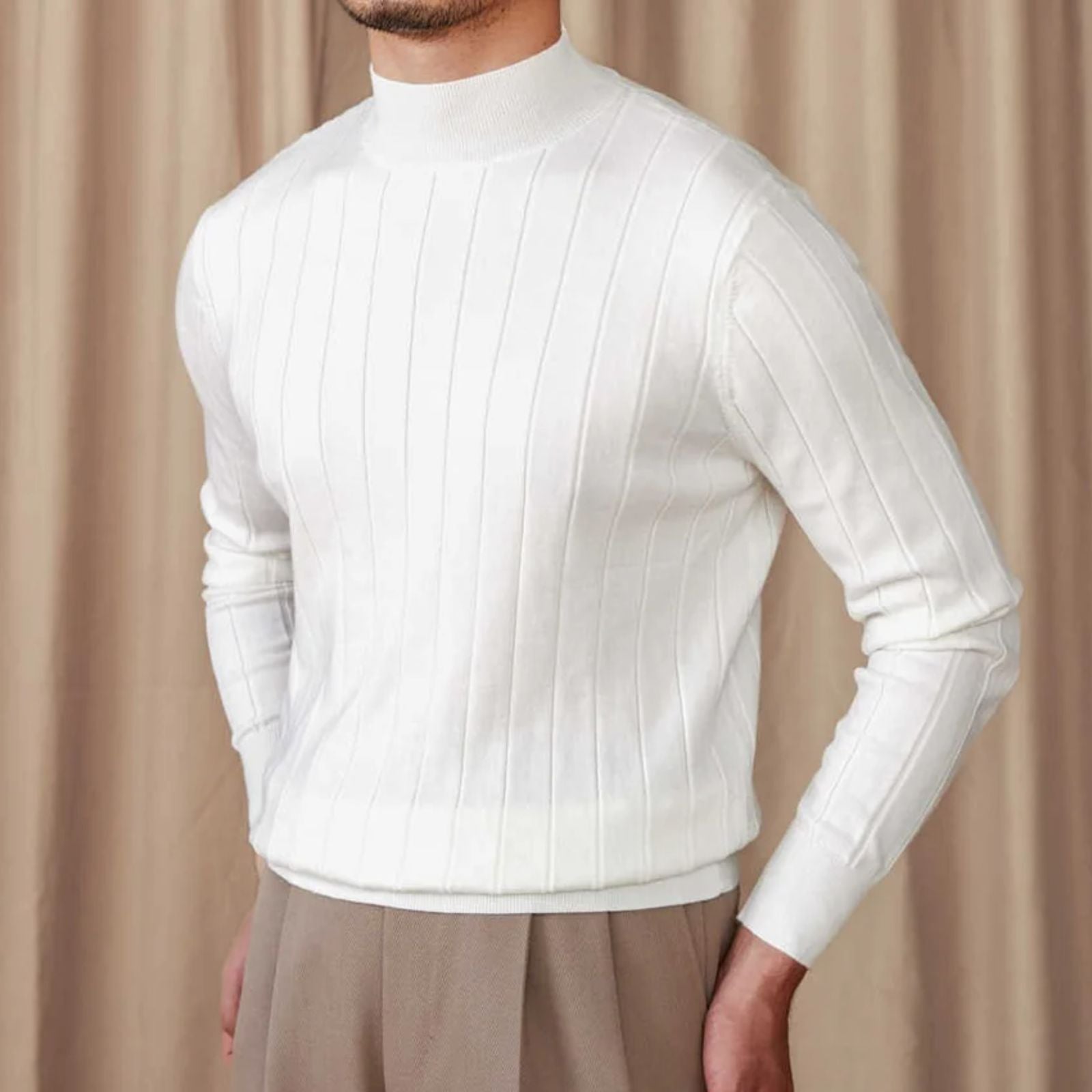 FLORENCE SILK WOOL TURTLENECK SWEATER