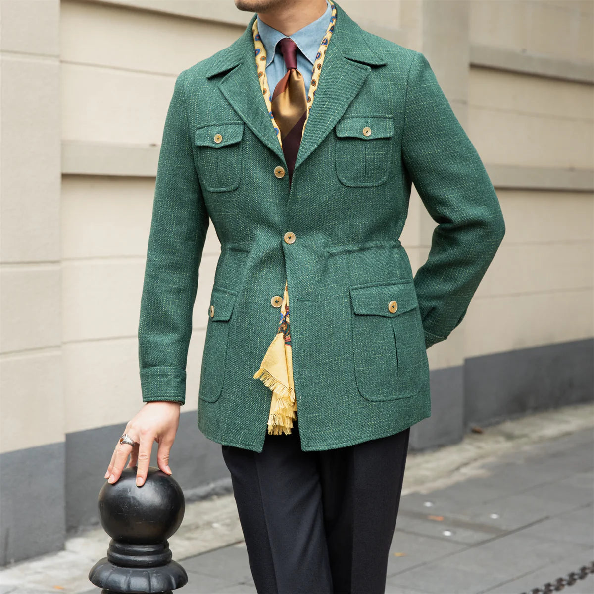 LISBON TAILORED UTILITY COLLAR JACKET