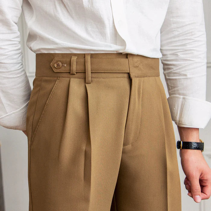 PIANTINI DOUBLE PLEATED TROUSERS
