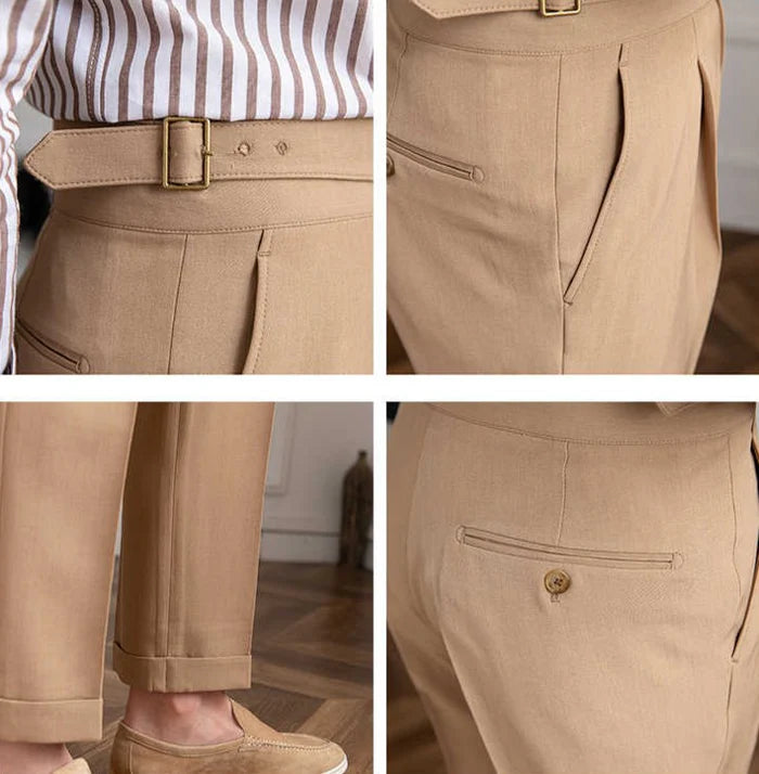 DERMONT HERITAGE PLEATED TROUSERS