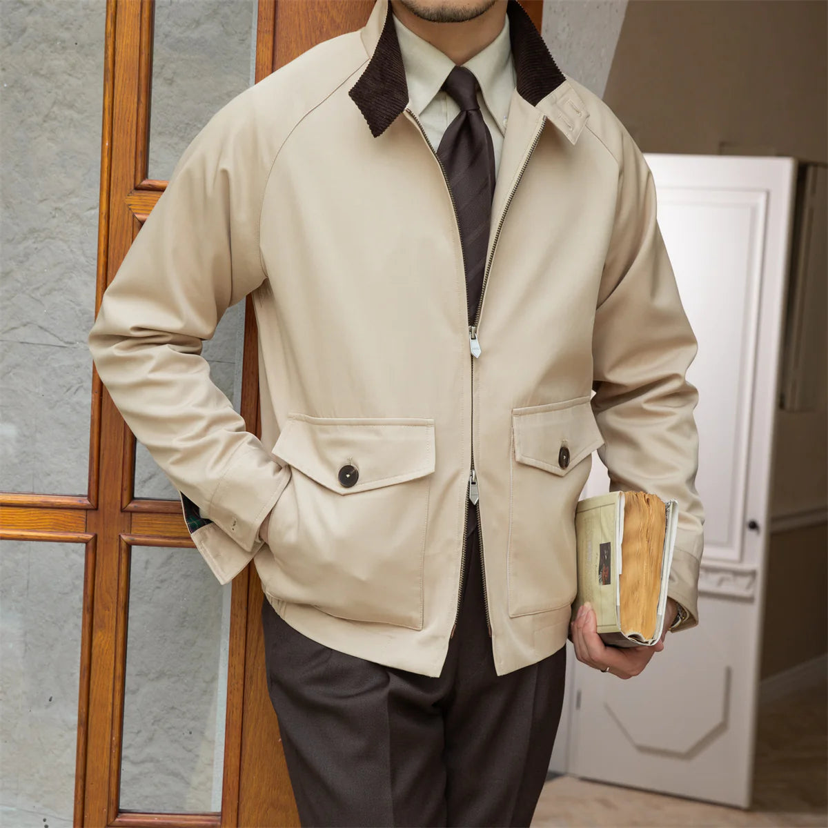 OXFORD CLUB CORDURAY COLLAR JACKET