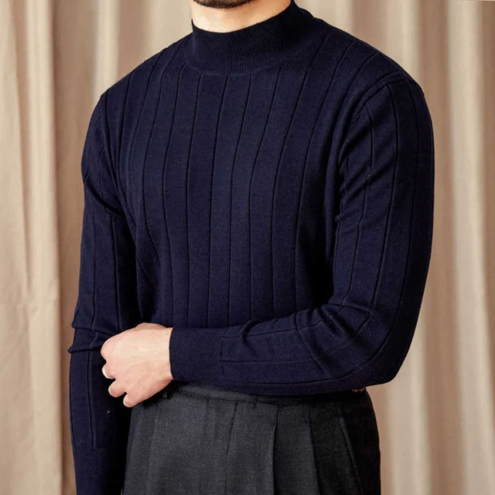FLORENCE SILK WOOL TURTLENECK SWEATER