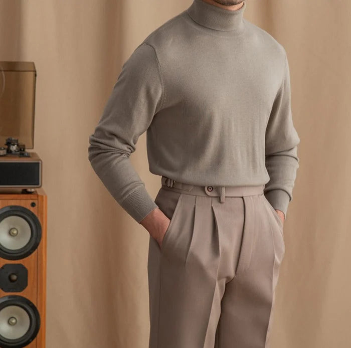 LUSSO WOOL BLEND TURTLENECK