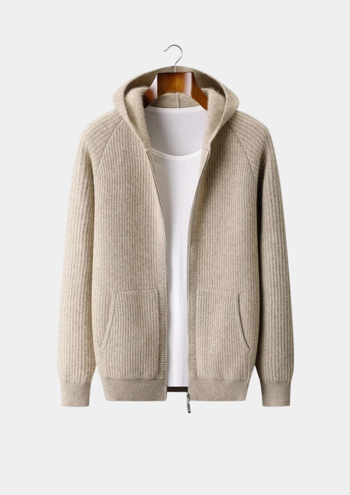 NOTTING WOOL RIBBED HOODIE