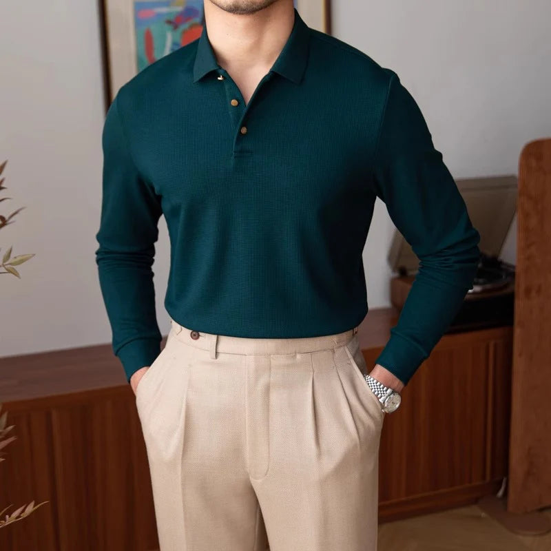 EVERYDAY KNIT LONG SLEEVE POLO