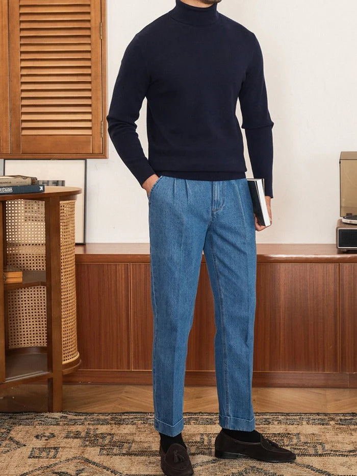 AMIR SLIM FIT WOOL TURTLENECK