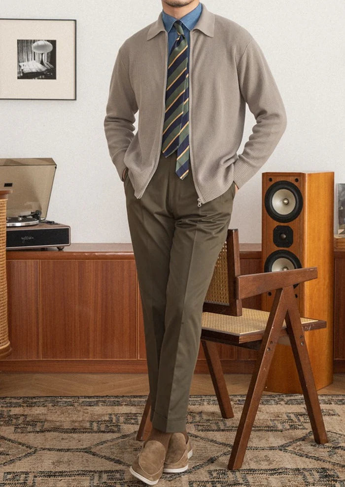 REGENCY TEXTURE WOOL CARDIGAN