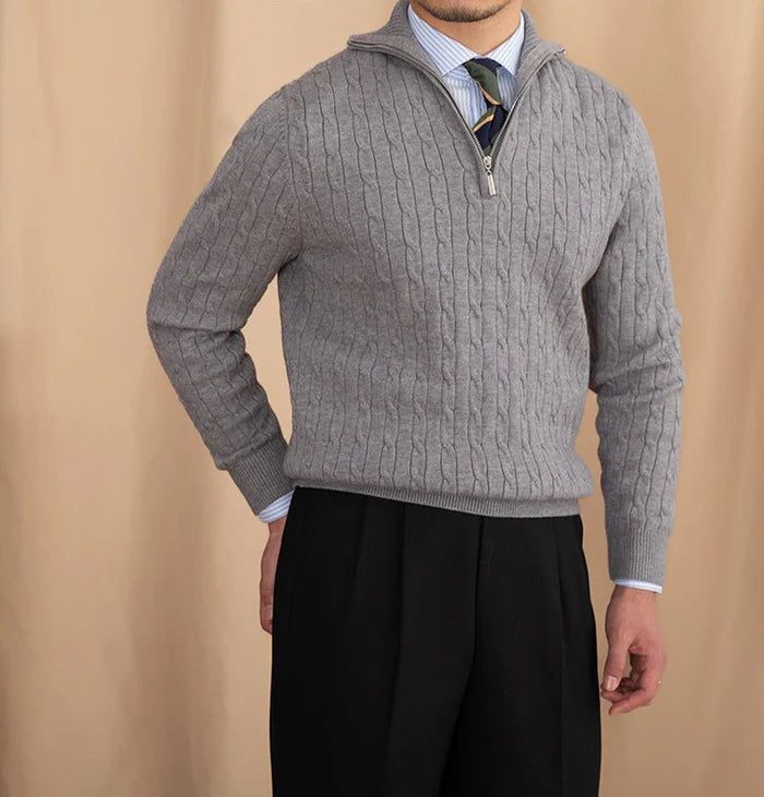 SARTO LINE KNIT HALF ZIP SWEATER