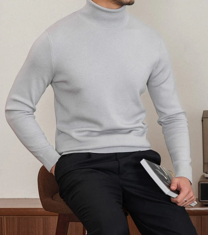 AMIR SLIM FIT WOOL TURTLENECK