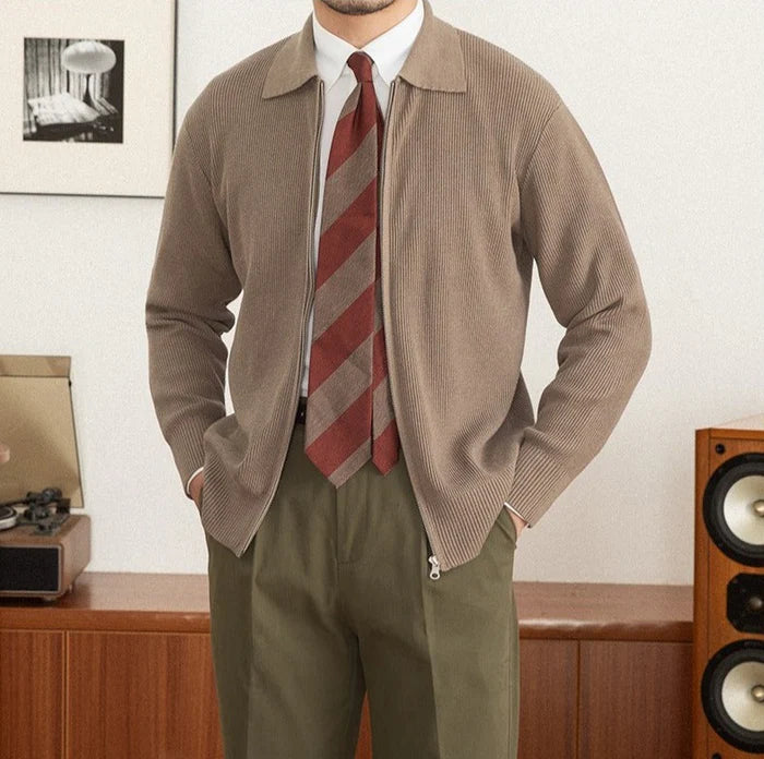 REGENCY TEXTURE WOOL CARDIGAN