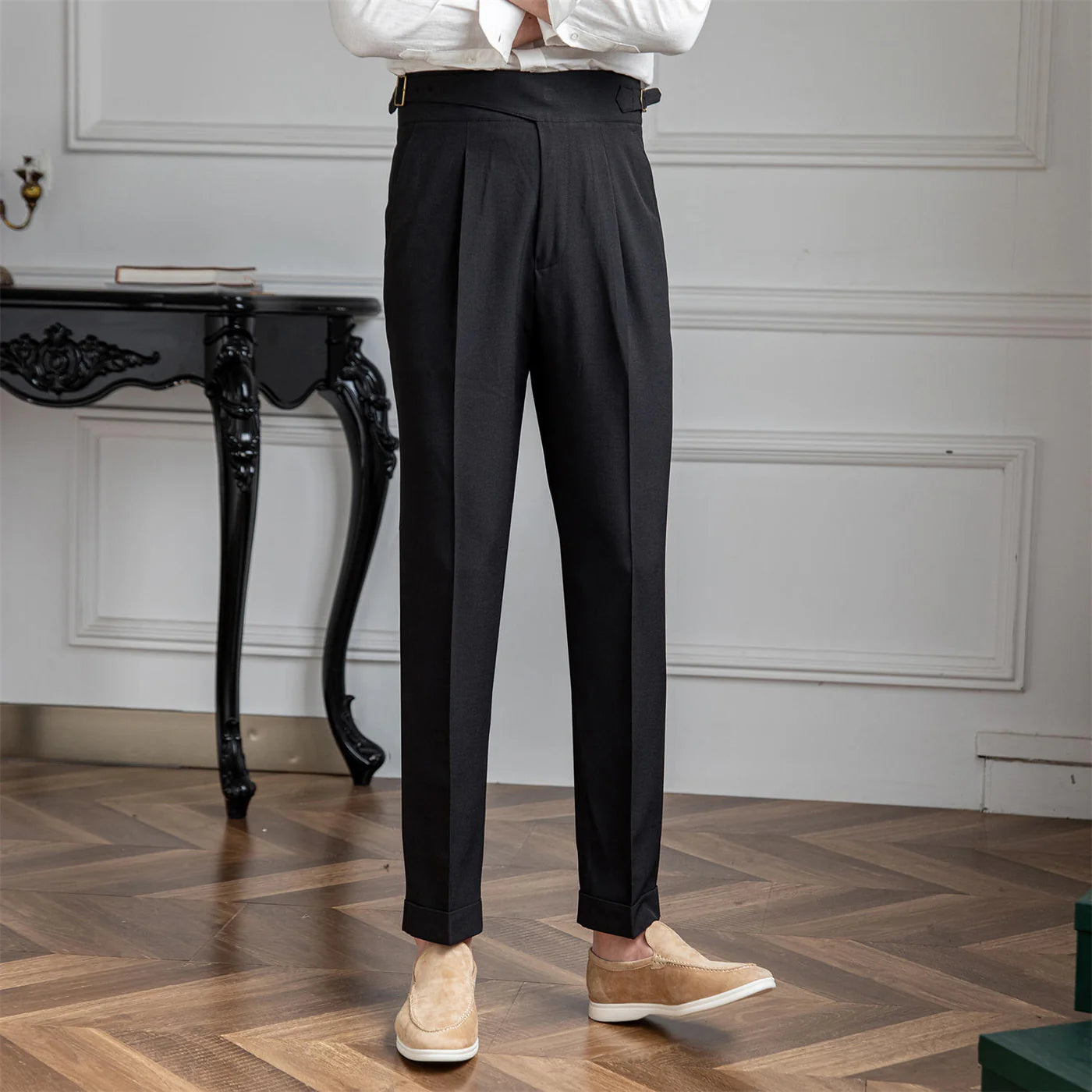 DERMONT HERITAGE PLEATED TROUSERS