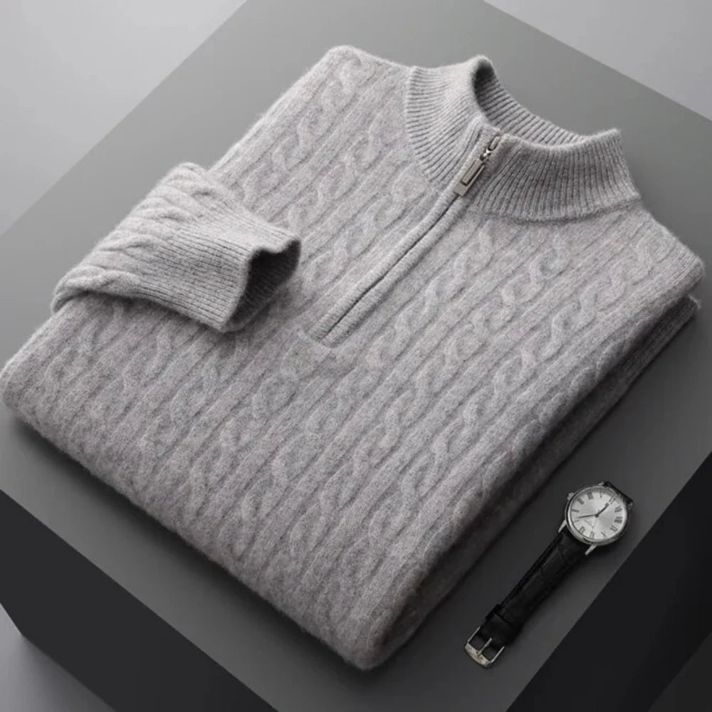 LOUVRE 100% CASHMERE ZIP