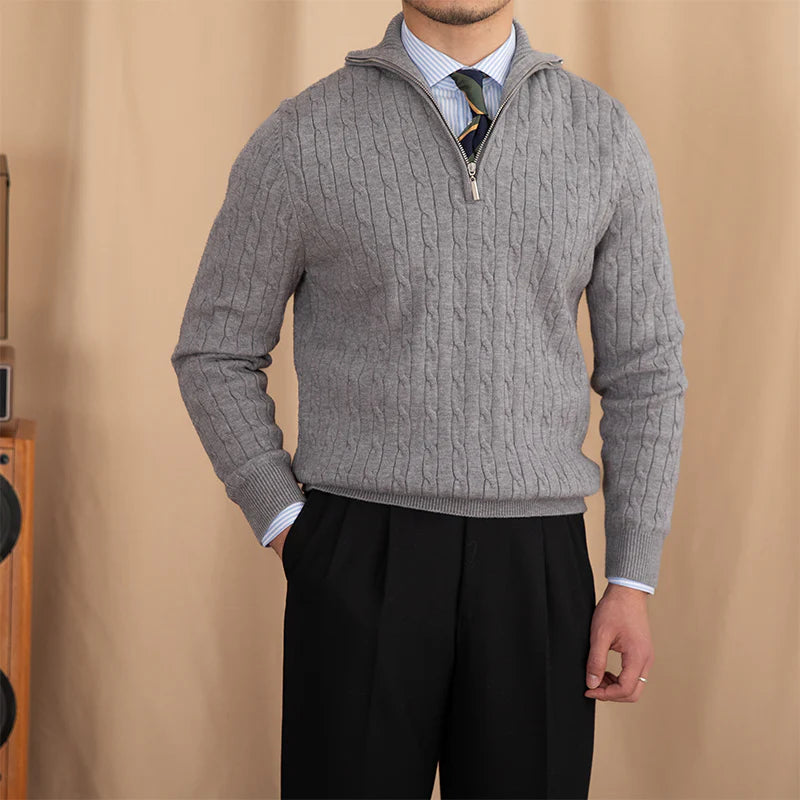 SARTO LINE KNIT HALF ZIP SWEATER