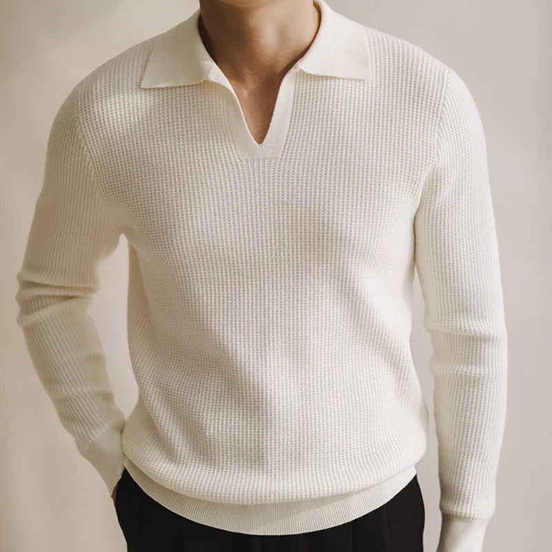 ASTOR KNIT LONG SLEEVE POLO
