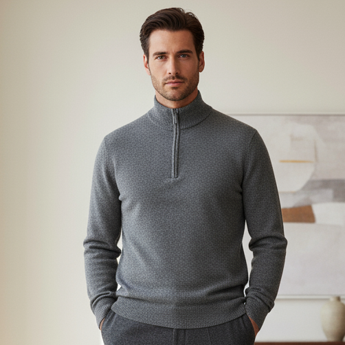 BELGRAVIA 100% CASHMERE ZIP UP