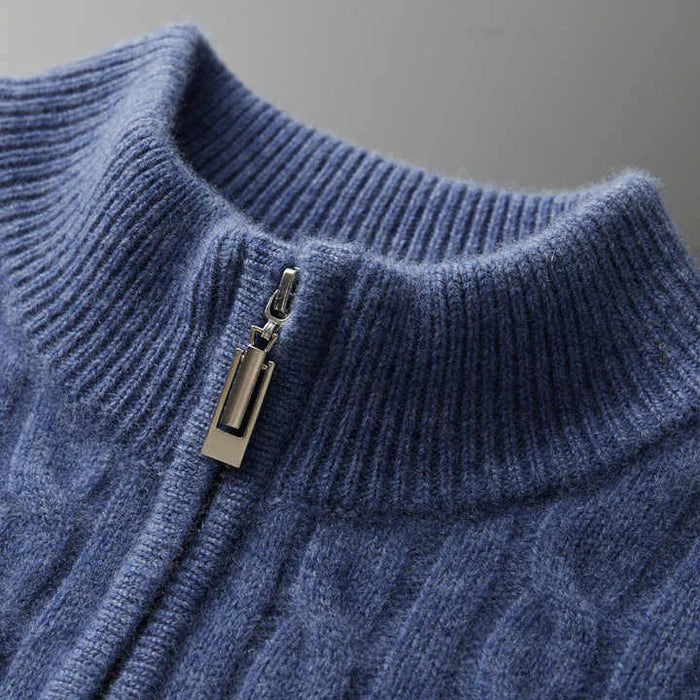LOUVRE 100% CASHMERE ZIP