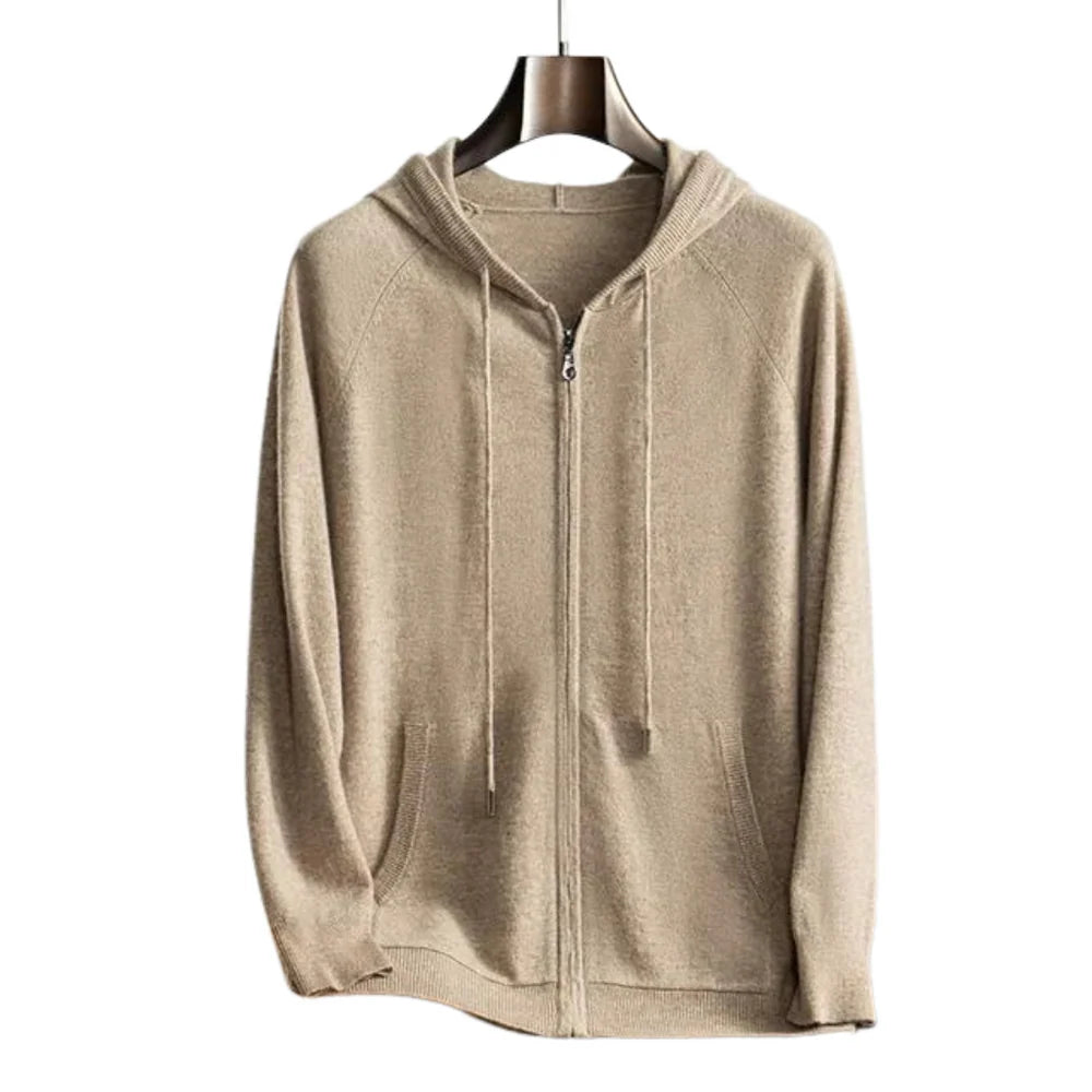 ZERMATT 100% CASHMERE ZIP HODDED
