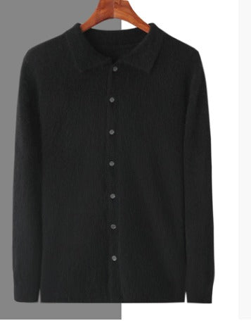 LEMARAIS 100% CASHMERE BUTTON POLO