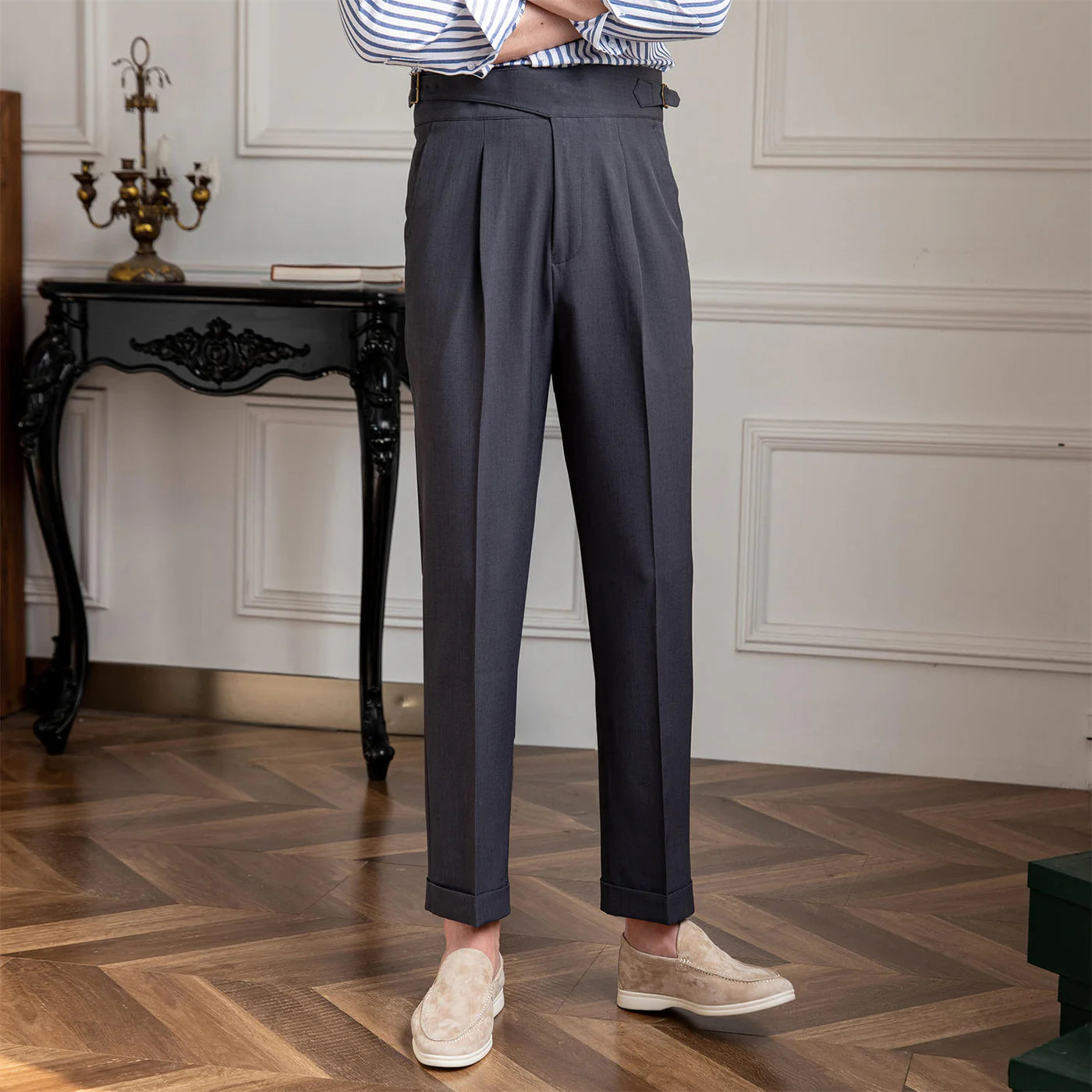 DERMONT HERITAGE PLEATED TROUSERS