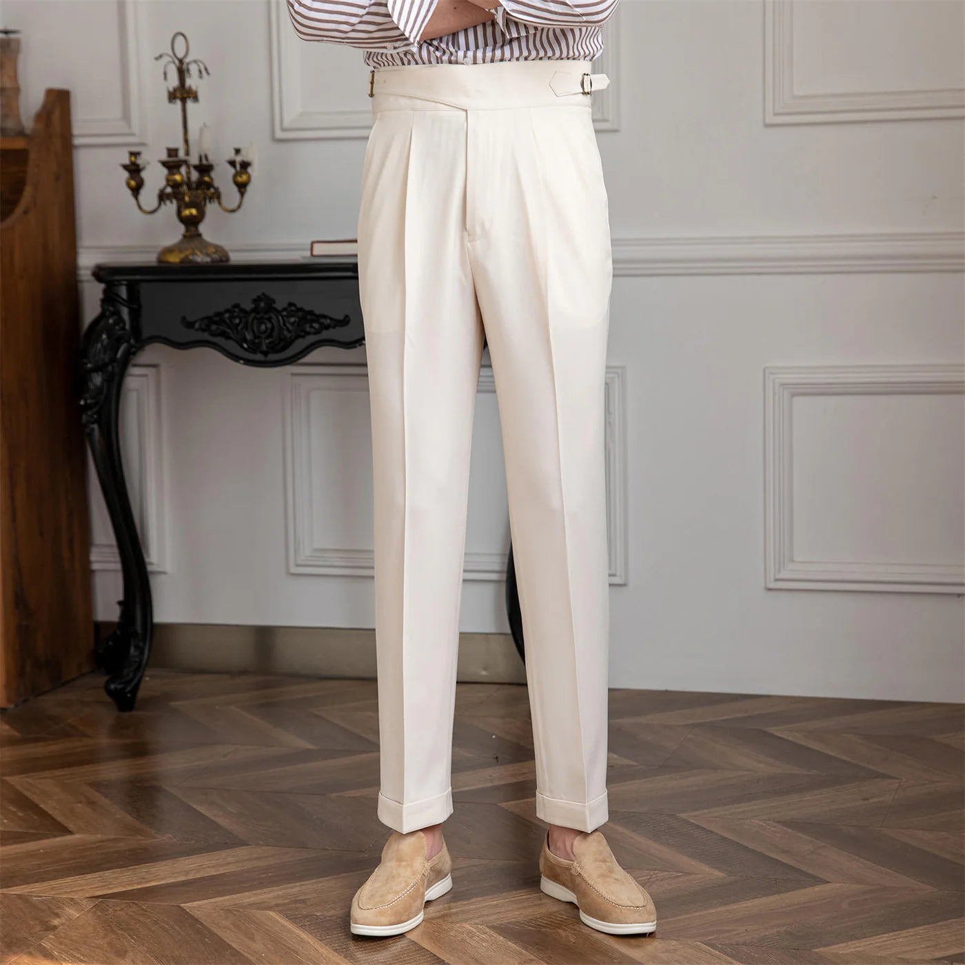 DERMONT HERITAGE PLEATED TROUSERS